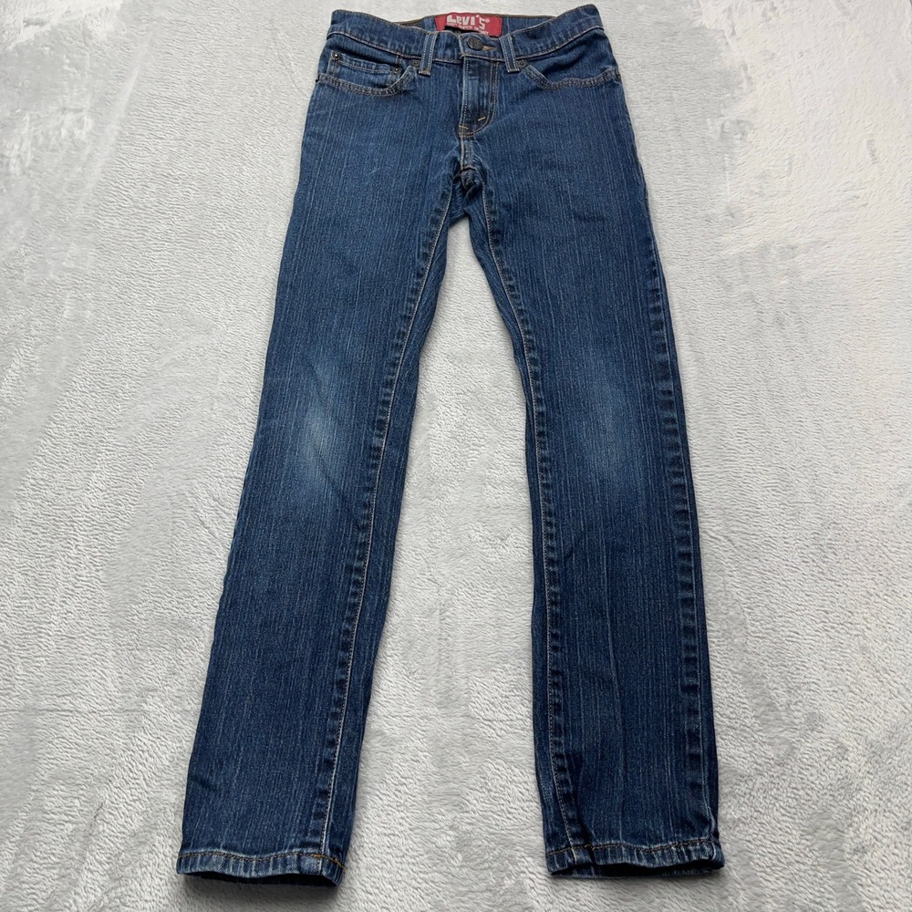 Levis 510 Super Skinny Jeans Kids 12 Blue Denim Cotton Streetwear Medium Wash